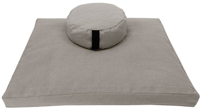 Hemp Meditation Cushion Set Zafu and Zabuton - Hemp fabric, Organic Buckwheat Hulls
