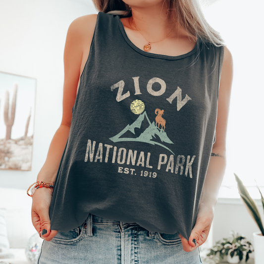 Zion National Park, Nature, Outdoors, Camping, Hiking Comfort Colors Tank Top