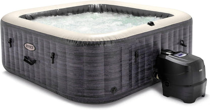 Purespa plus Greystone Square Hot Tub 6 Person Inflatable 94" Outdoor
