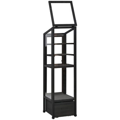 62.4inch Height Wood Garden Greenhouse Balcony Portable Mini Cold