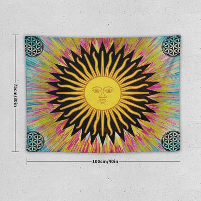 Psychedelic Sun Star  Bohemian Zen Hippie Festival Tapestry