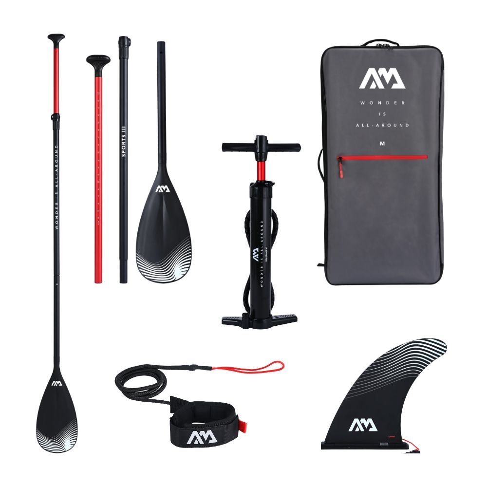 Aqua Marina Fusion BT-23FUP Premium All-Around SUP W/ Durable PVC Rail Layers & Grooved EVA Footpad,  10FT (SAK37195)