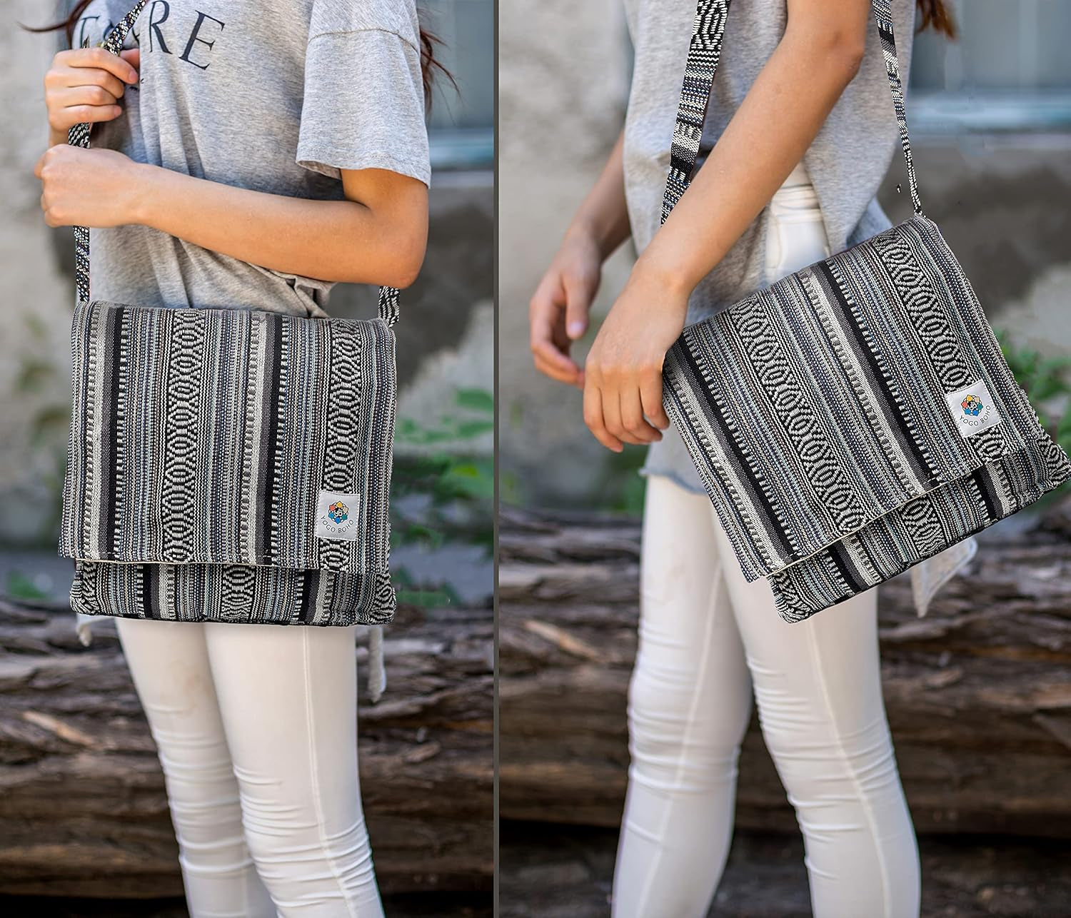 Crossbody Messenger Bag - Handmade in Nepal - Over-The-Shoulder Sling Bag - Unisex