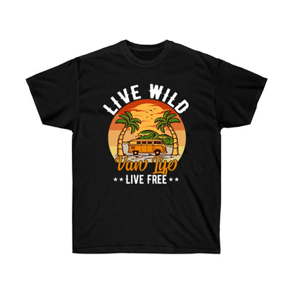 Van Life Live Free Camping T-Shirt