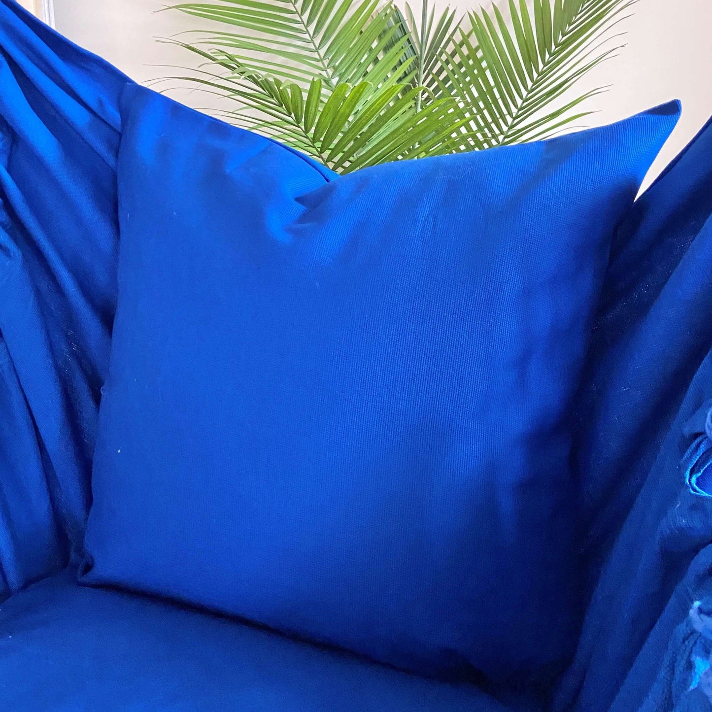 Blue Macrame Hanging Chair Hammock Swing | SERENA BLUE