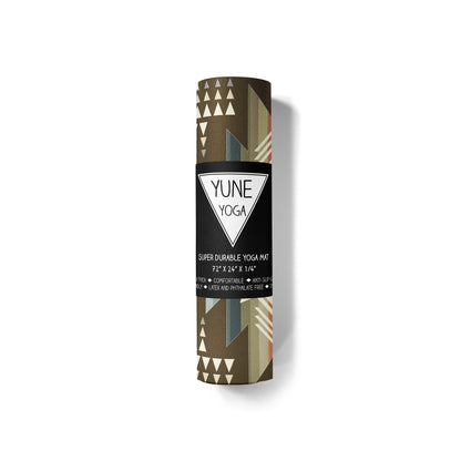 Yoga Mat | 6mm Thick | Brown | Non-Slip | Eco Friendly | Yune Yoga | Buffalo Hills Soil
