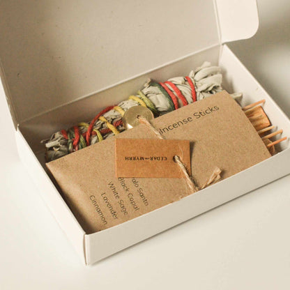 Sacred Burning Ritual Kit - Incense, Palo Santo & Sage