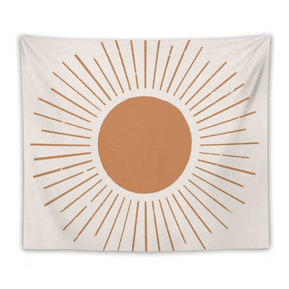 Terracotta Boho Sun Rays Tapestry