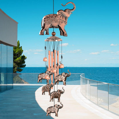 Elephant Wind Chimes, Elephant Room Decor Garden Decor Patio Decorations with S Hook Gifts for Mom Women Grandma Friends Mother