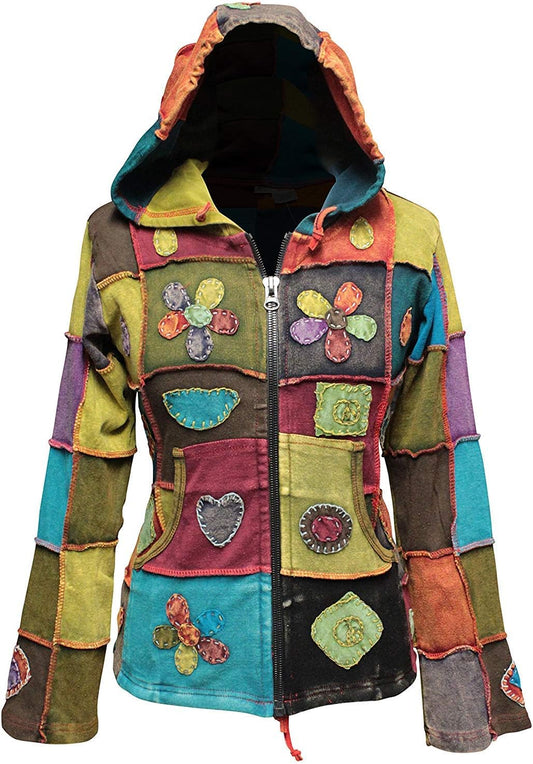Women Love Peace Embroidery Hoodie
