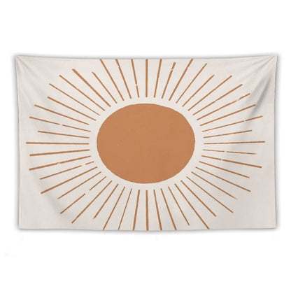 Terracotta Boho Sun Rays Tapestry