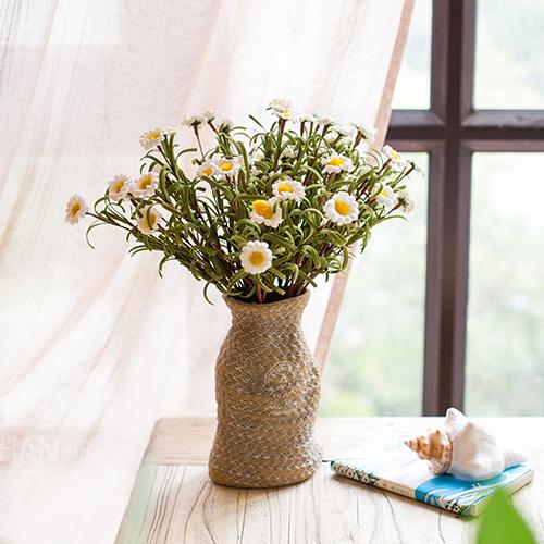 Hippie Boho Ceramic Planter Hemp Bag Design