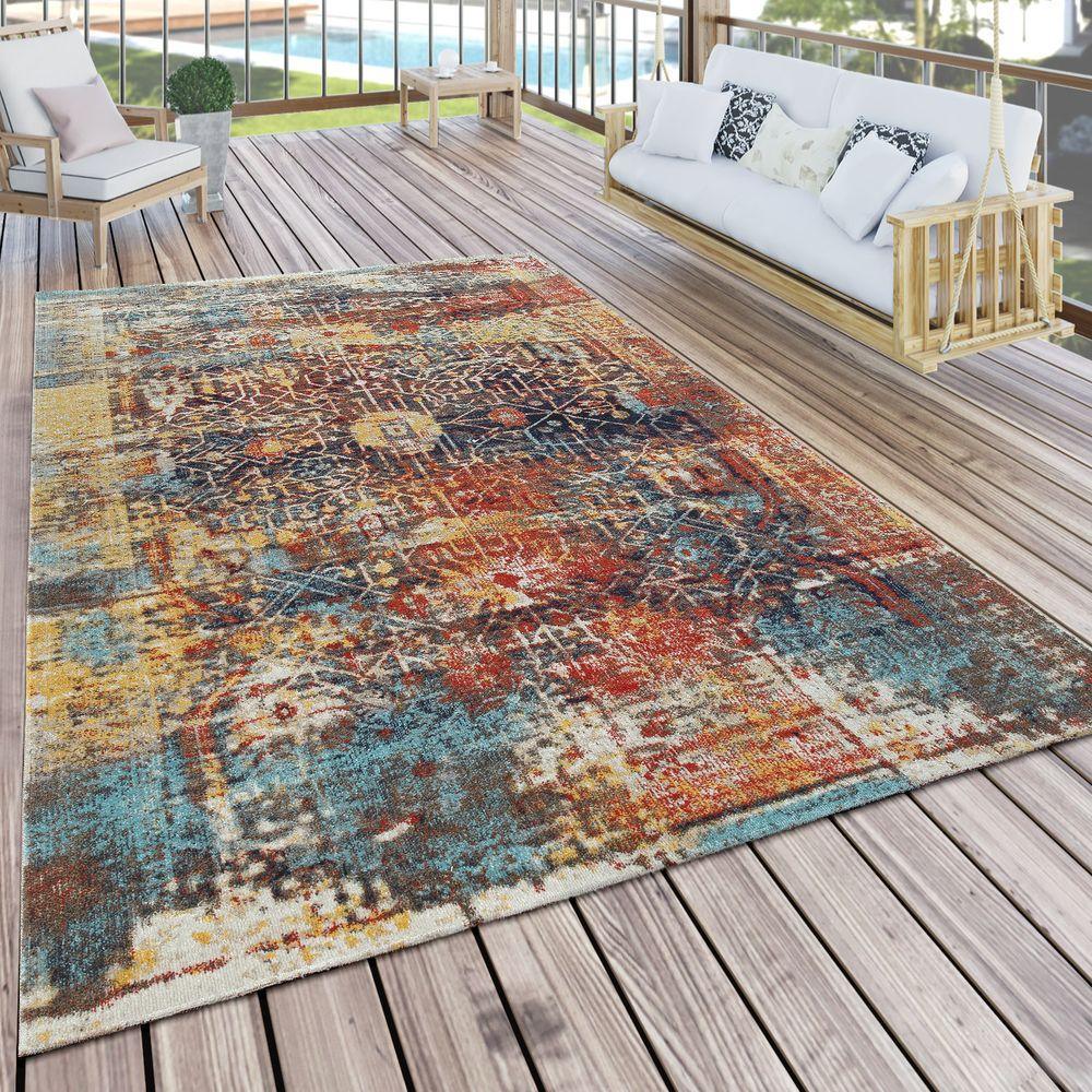 Colorful Outdoor Rug Modern Design Weatherproof