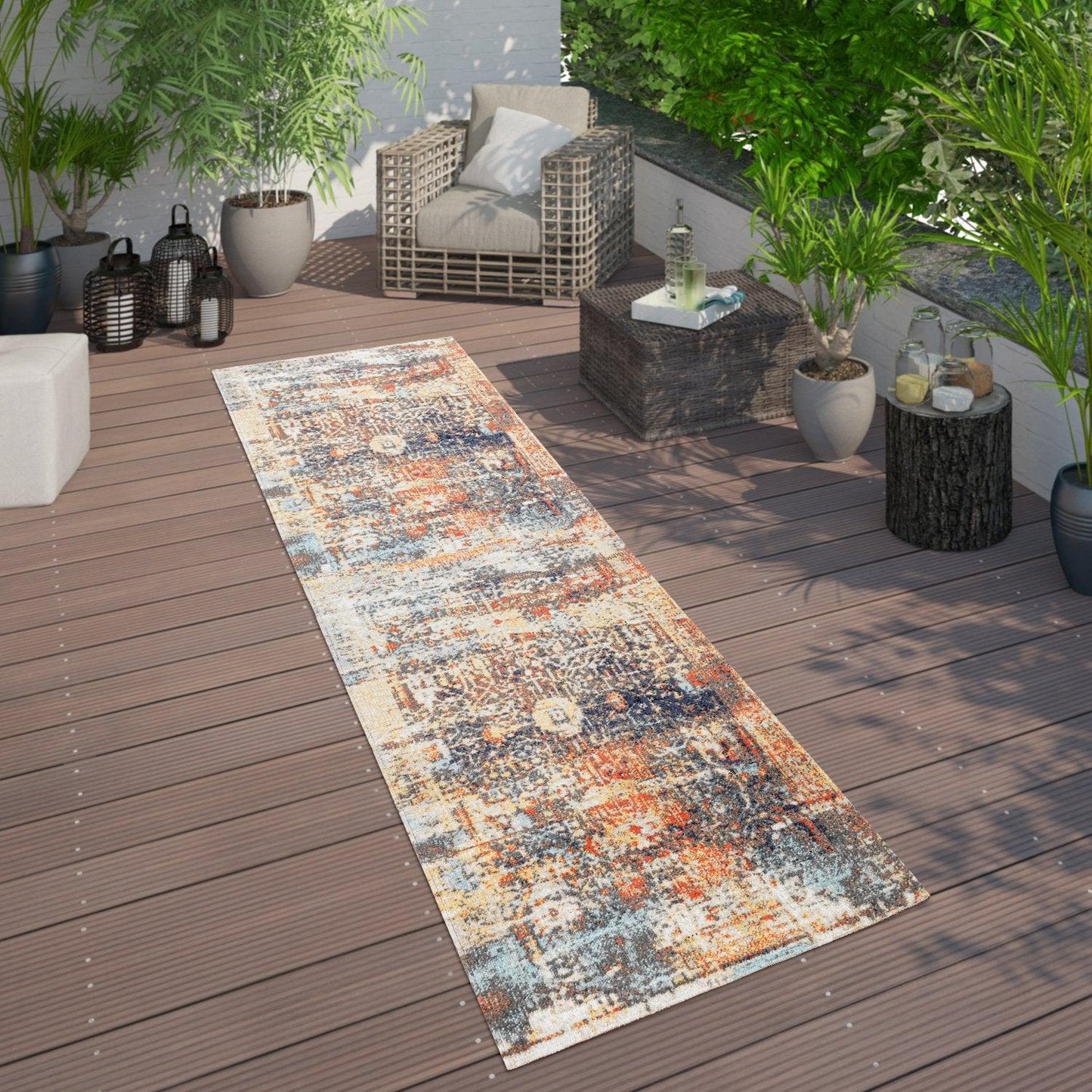 Colorful Outdoor Rug Modern Design Weatherproof
