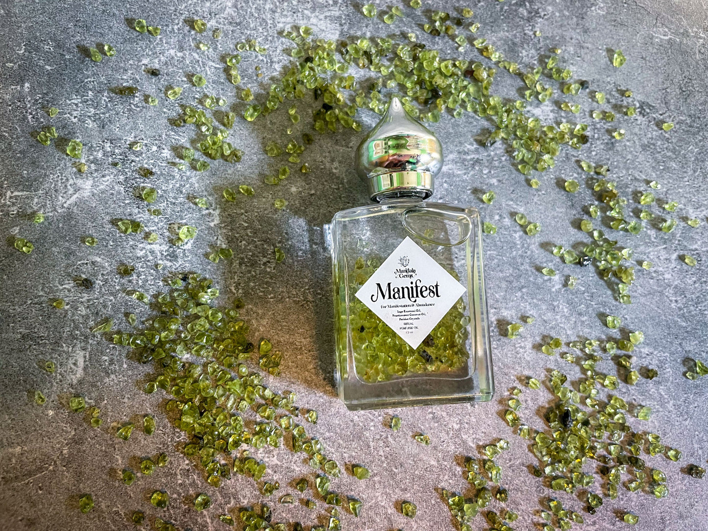 MANIFEST Perfume Oil for MANIFESTATION with Peridot + Sage essential oil