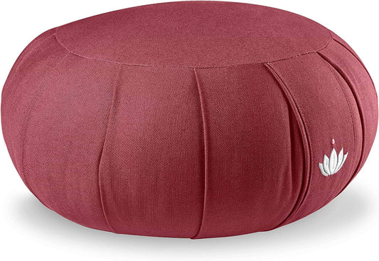 Zafu Meditation Cushion Kapok Delight - Height 15 Cm - Kapok Filling - Washable Cover Organic Cotton - Floor Cushion for Meditation - Yoga Cushion - Meditation Pillow