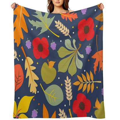 Autumn Leaves Throw Blanket