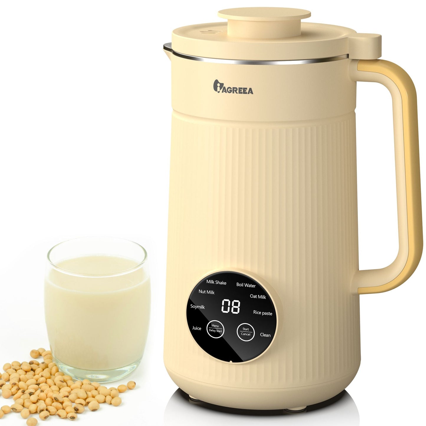 IAGREEA Nut Milk Maker, 35oz Nut/Oat/Almond/Soya/Vegan Juice Beverages Machine - Plant Based Cow Milk Machine Maker, F ood-G rade Stainless Steel Milk Blender, Self-Cleaning