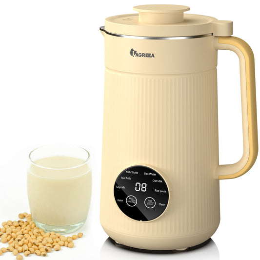 IAGREEA Nut Milk Maker, 35oz Nut/Oat/Almond/Soya/Vegan Juice Beverages Machine - Plant Based Cow Milk Machine Maker, F ood-G rade Stainless Steel Milk Blender, Self-Cleaning