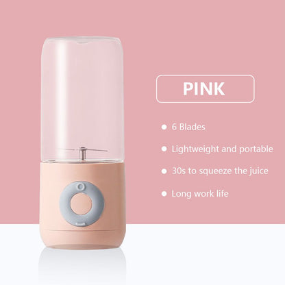 500ML Mini Portable Mixer Cup; Fruit Veggie Juicer; Portable Blender For Fresh Juice; Fresh Juice Blender; Blender Cup Electric; Personal Size Blender For Shakes; and Smoothies; USB Charging Blender