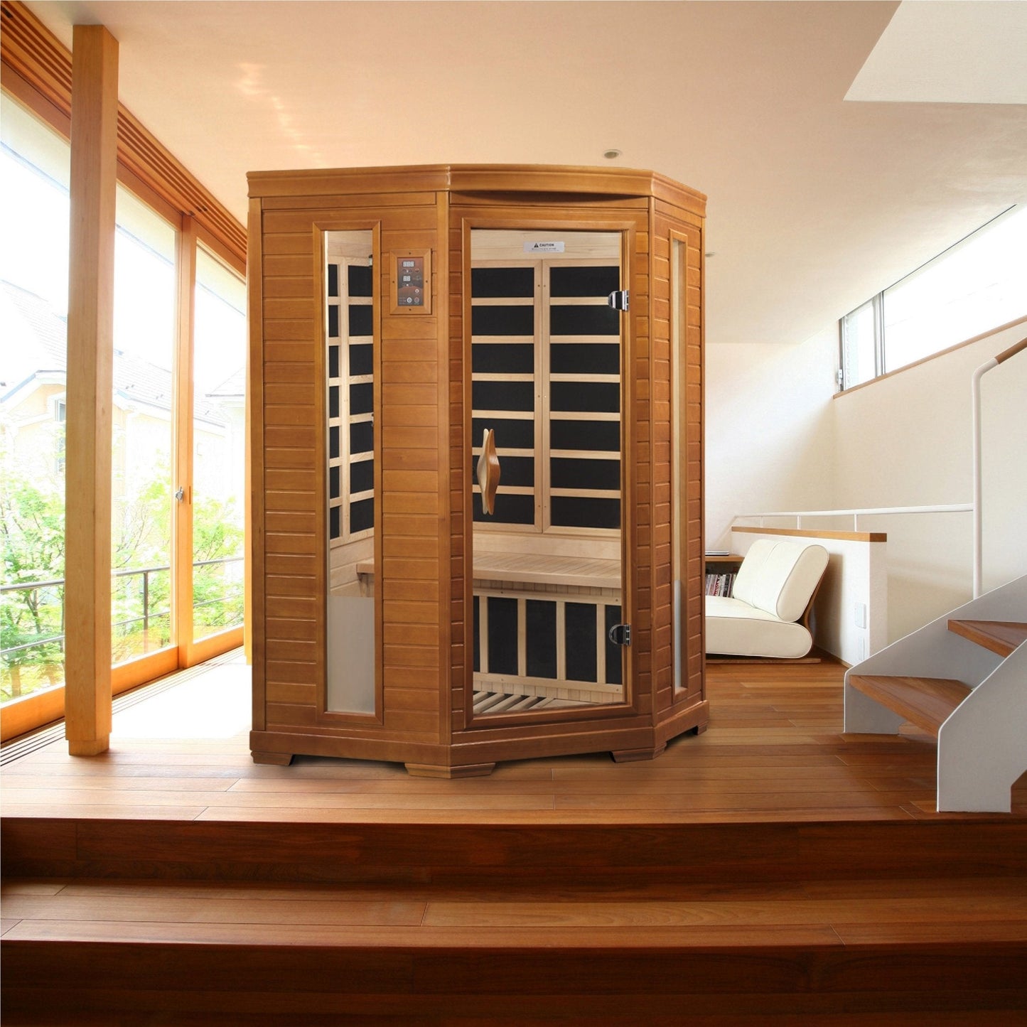 Dynamic Heming Elite 2-Person Corner Ultra Low EMF FAR Infrared Sauna