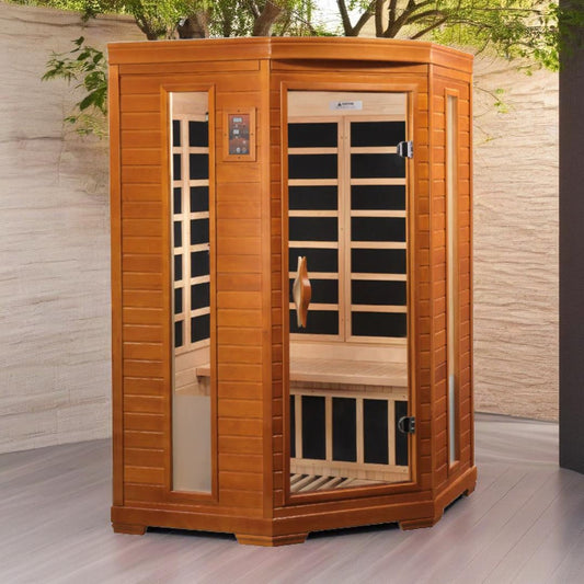 Dynamic Heming Elite 2-Person Corner Ultra Low EMF FAR Infrared Sauna