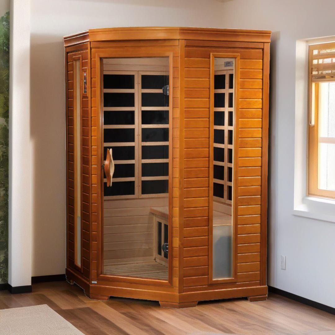 Dynamic Heming Elite 2-Person Corner Ultra Low EMF FAR Infrared Sauna
