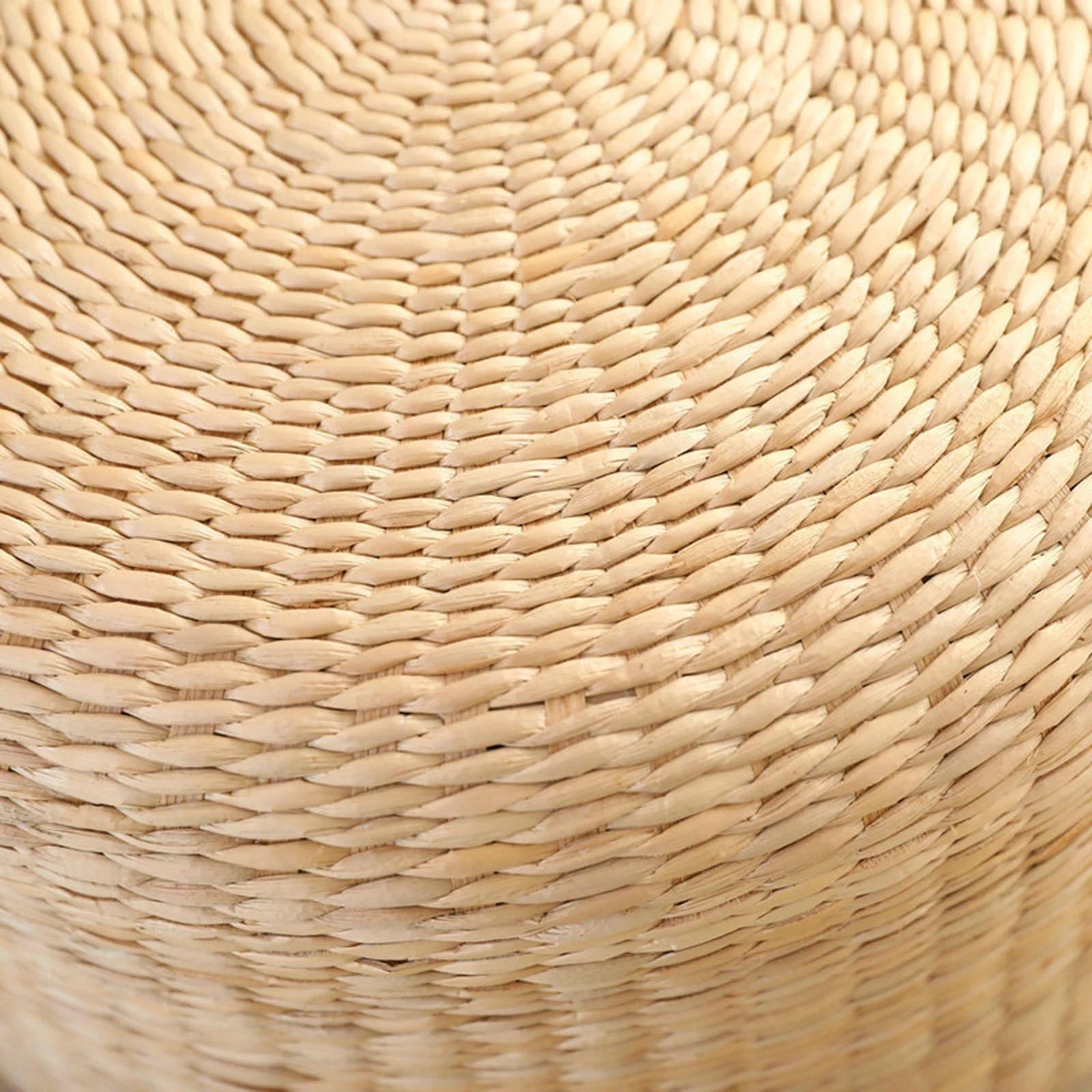Meditation Cushion Tatami Seat Cushion Reading Home Decor Yoga Handmade Woven Futon Seat Cushion Rattan Floor Pillow for Living Room Bedroom 40Cm Diameter