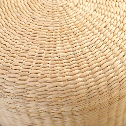 Meditation Cushion Tatami Seat Cushion Reading Home Decor Yoga Handmade Woven Futon Seat Cushion Rattan Floor Pillow for Living Room Bedroom 40Cm Diameter