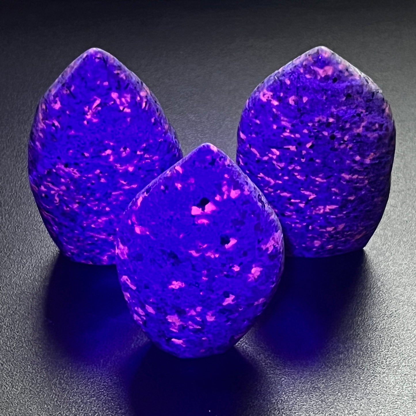 Syenite Flame Standing Tower (UV Reactive) Carving