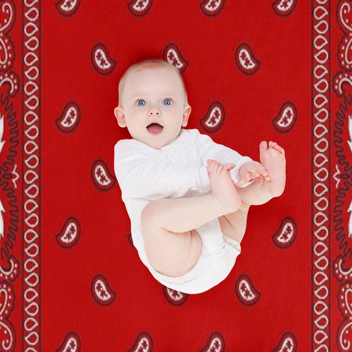 Bandana - Red Throw Blanket