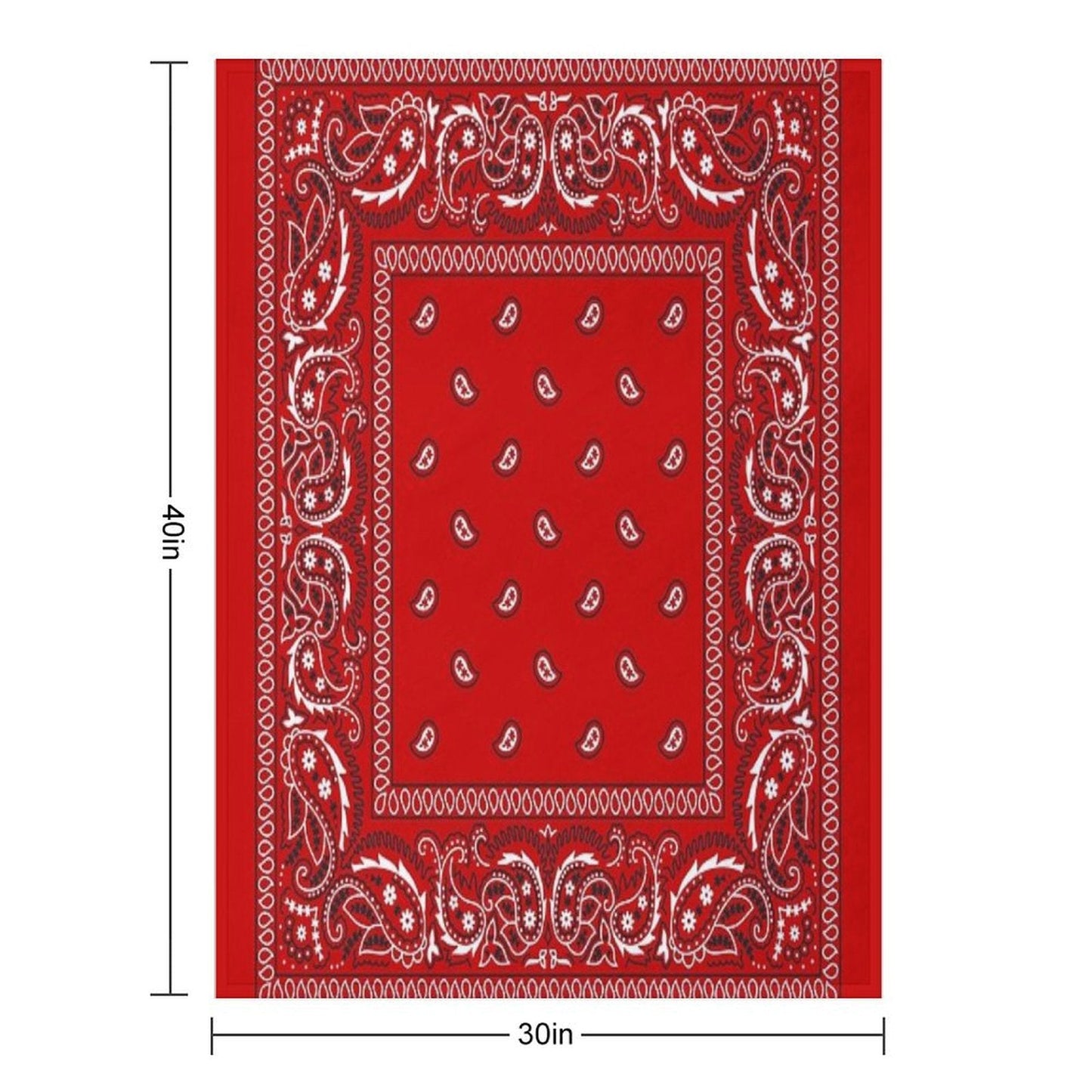 Bandana - Red Throw Blanket