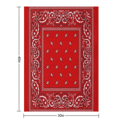 Bandana - Red Throw Blanket