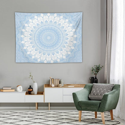 Baby Blue Boho Mandala Tapestry