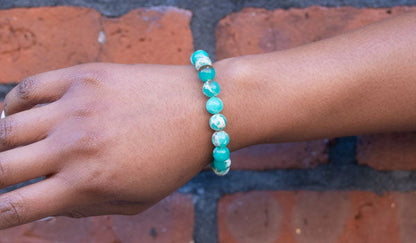 Green African Opal Natural Gemstone Bracelet