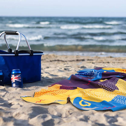 Microfiber Beach Towels Sand Free Quick Dry Portable Pool Towels Colorful Compact Absorbent Beach Towels with Bag Beach Towels for Adults Girls Women 31X63 Inch (Yellow)