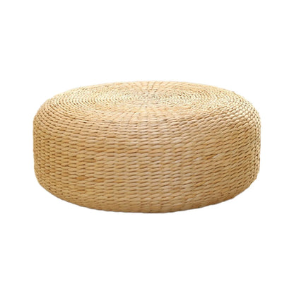 Meditation Cushion Tatami Seat Cushion Reading Home Decor Yoga Handmade Woven Futon Seat Cushion Rattan Floor Pillow for Living Room Bedroom 40Cm Diameter