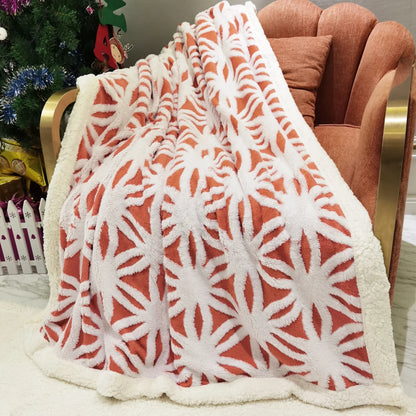 Sherpa Fleece Blanket Fuzzy Soft Throw Blanket Dual Sided Blanket for Couch Sofa Bed (Coral,51"X63")