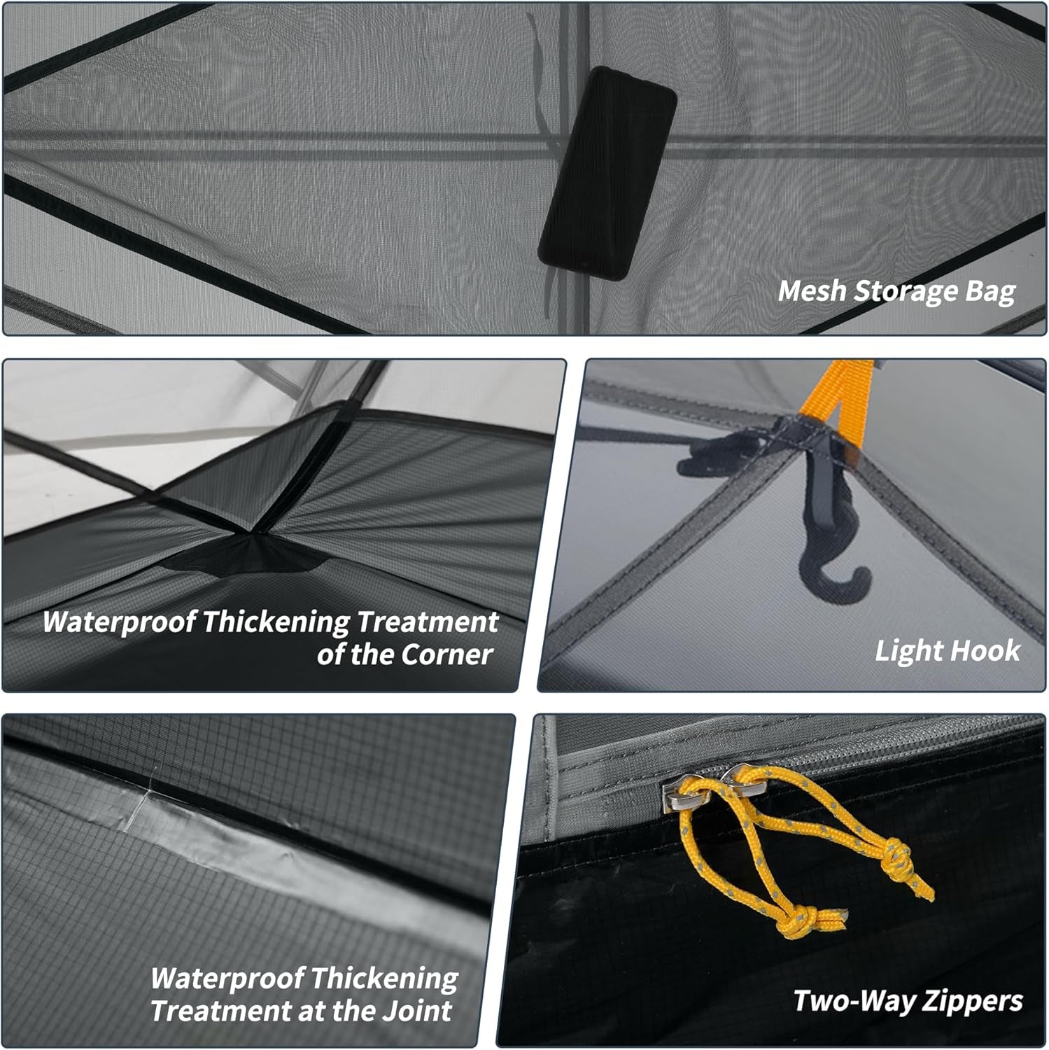 Mongar 2 Person 3 Season Camping Tent Ultralight Backpacking Tent for Hiking Cycling