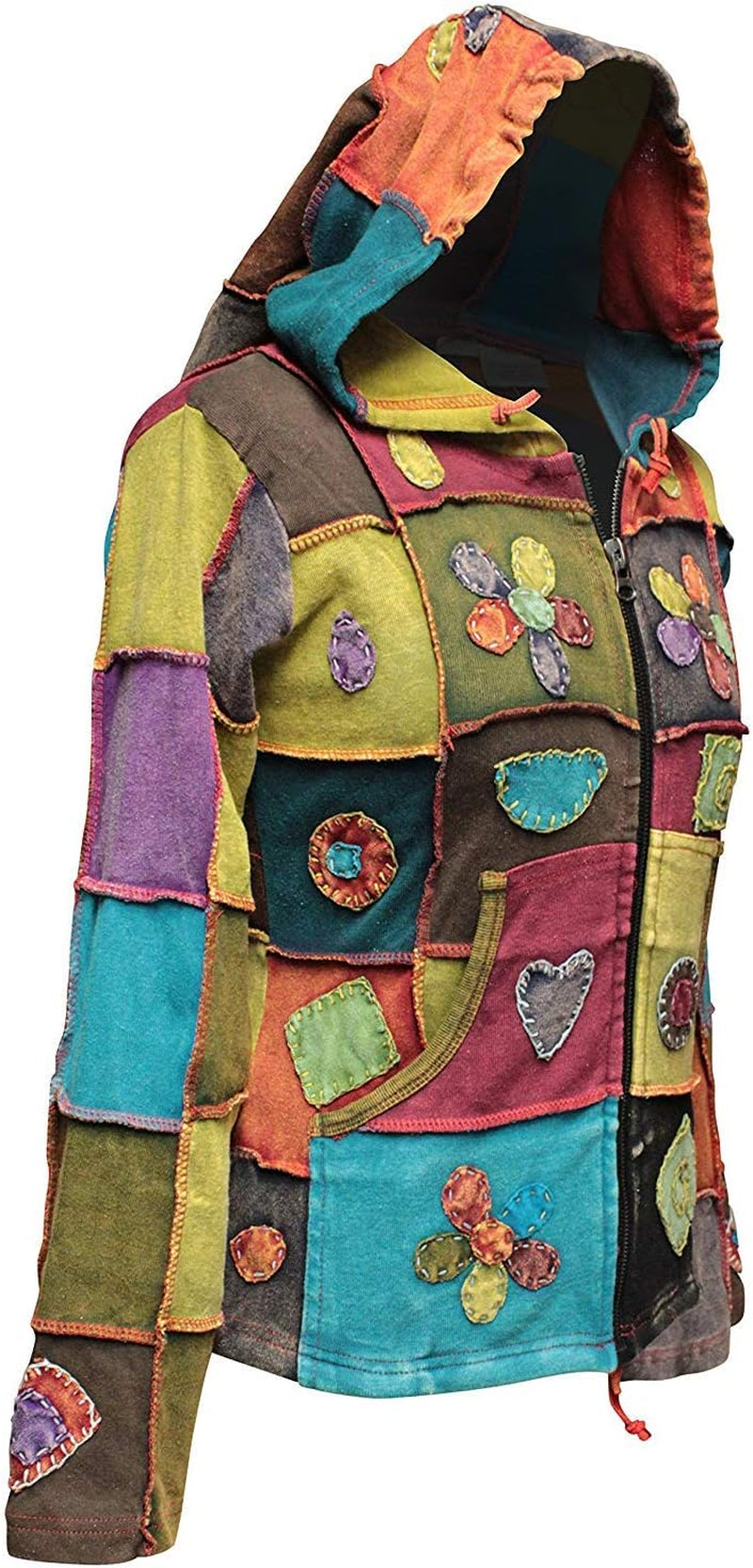 Women Love Peace Embroidery Hoodie