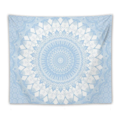 Baby Blue Boho Mandala Tapestry