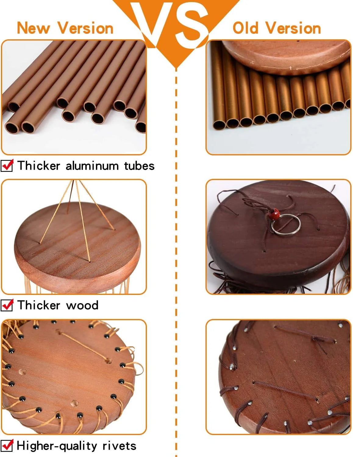 ® 36" Gold Wind Chimes for Outside,Memorial Wind Chimes with 18 Aluminum Tubes and S Hook,Clearance Wind Chimes for Home Garden Hanging Decor