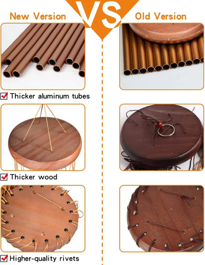 ® 36" Gold Wind Chimes for Outside,Memorial Wind Chimes with 18 Aluminum Tubes and S Hook,Clearance Wind Chimes for Home Garden Hanging Decor