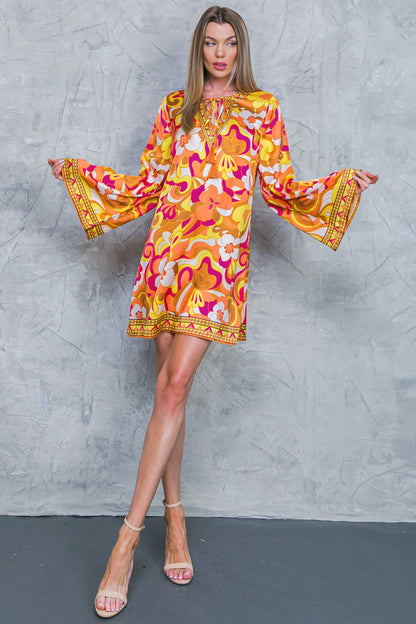 CAUGHT FEELINGS WOVEN MINI DRESS
