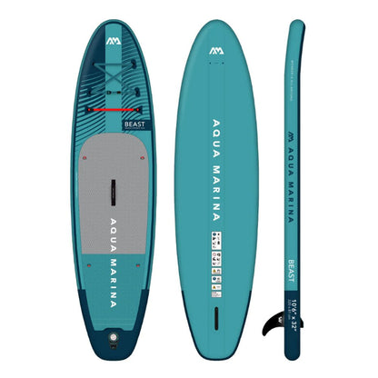 Aqua Marina Beast BT-23BEP Advanced All-Around Inflatable SUP With Carbon Hybrid Paddle, 10FT (SAK89512)