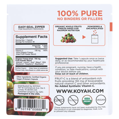 Organic Fruit-C Capsules