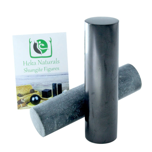 Heka Naturals Shungite & Soapstone Harmonizer Set | Natural Stress Relief Fatigue and Increase Positivity - Reiki Meditation - Spiritual Protection & Healing Crystals Set Chakra Stones