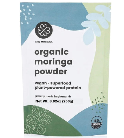 Organic Moringa Powder | 100% Raw Organic Moringa Powder Certified USDA Organic. Non-GMO (250g)