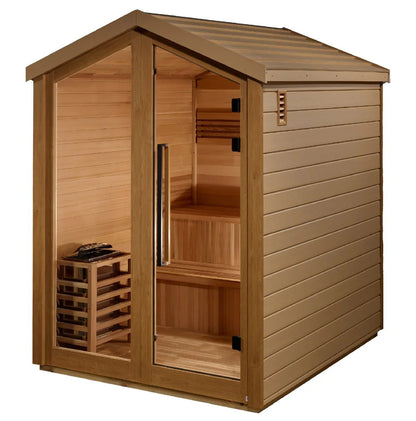 Golden Designs Kaarina 6-Person Outdoor Traditional Sauna - Canadian Red Cedar Interior
