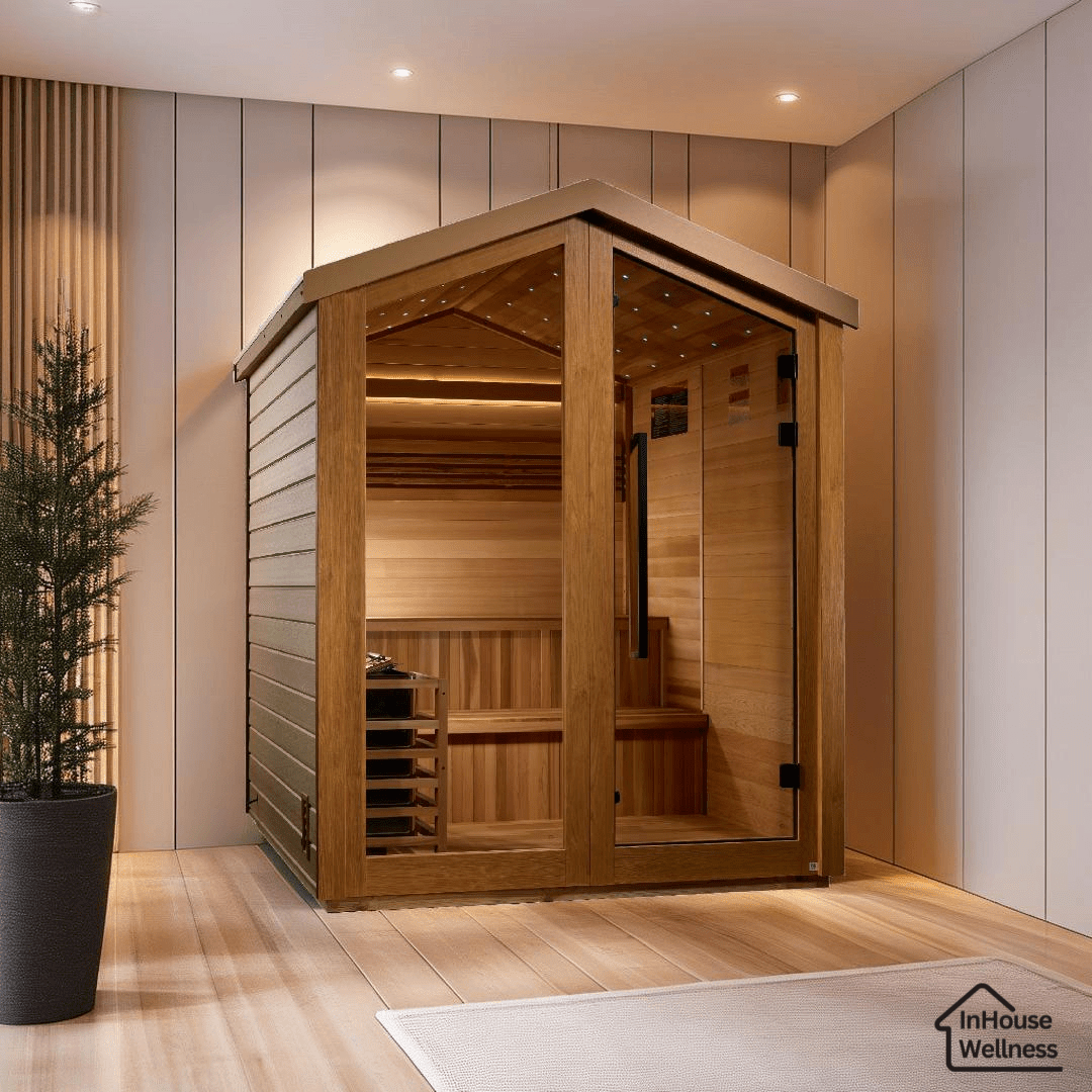 Golden Designs Kaarina 6-Person Outdoor Traditional Sauna - Canadian Red Cedar Interior